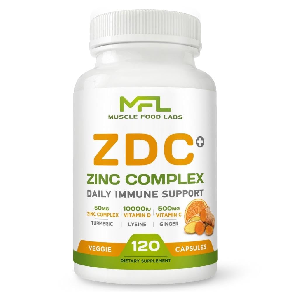Amazon.com: MUSCLE FOOD LABS ZDC Plus | Vitamin C, 500mg | Vitamin